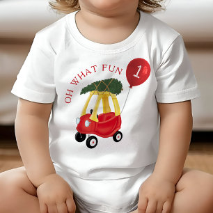 Oh What Fun Holiday 1st Birthday Party Boy Baby T-Shirt