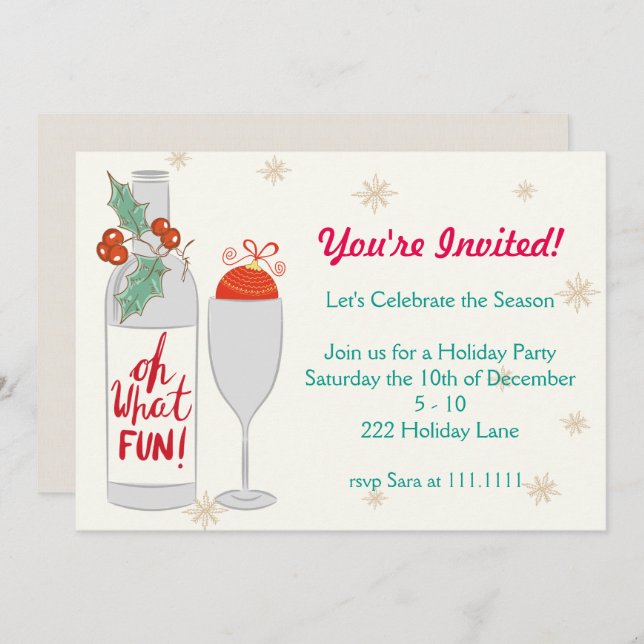 Oh What Fun Holiday Invite (Front/Back)