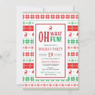 Oh What Fun Holiday Party Card