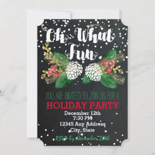 Oh What Fun - Holiday Party Invitation