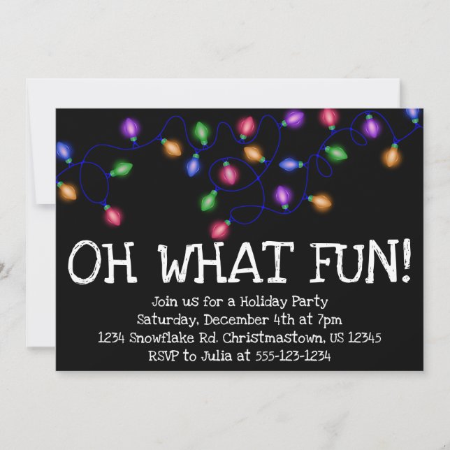 Oh What Fun! Holiday Party Invitation (Front)