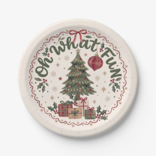 Oh What Fun Holiday Party Paper Plate