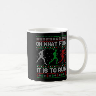 Oh What Fun Is It To Run Ugly Christmas Sweater Ru Coffee Mug