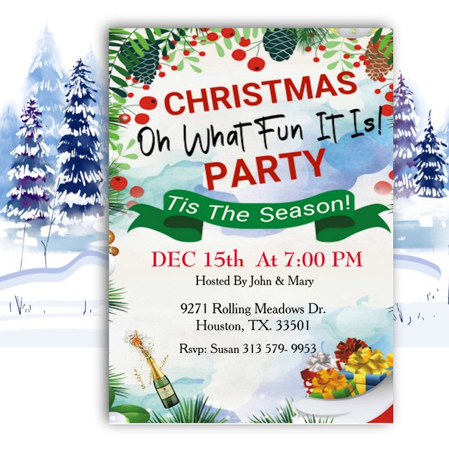 Oh What Fun It Is Christmas Party Invitation (Creator Uploaded)