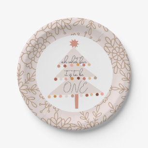 Oh What Fun It Is To Be ONE Boho Christmas Paper P Plate