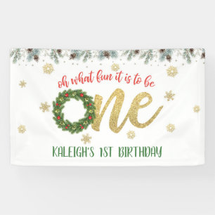 Oh What Fun it is to Be One Christmas - Wreath -  Banner