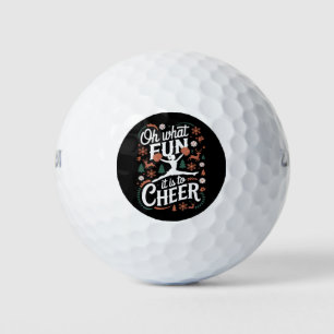 Oh What Fun It Is To Cheer Ugly Cheerleading Xmas Golf Balls