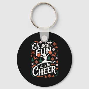 Oh What Fun It Is To Cheer Ugly Cheerleading Xmas  Key Ring