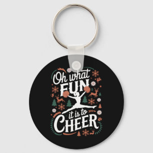 Oh What Fun It Is To Cheer Ugly Cheerleading Xmas  Key Ring