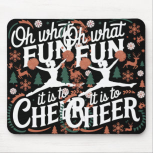 Oh What Fun It Is To Cheer Ugly Cheerleading Xmas  Mouse Pad