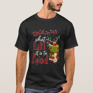 Oh What Fun It Is To Read Christmas Cute Reindeer T-Shirt