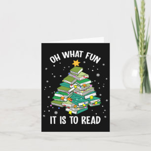 Oh What Fun It Is To Read Christmas Tree Book Love Card