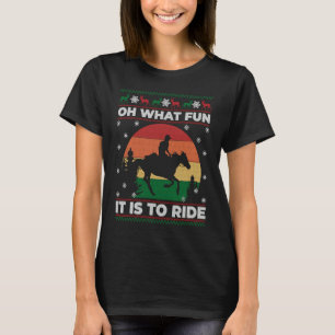 Oh What Fun It Is To Ride Horse Ugly Sweater Chris
