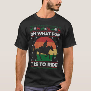 Oh What Fun It Is To Ride Horse Ugly Sweater Chris