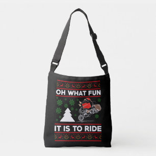 Oh What Fun It Is To Ride Santa Motocross Dirt Bik Crossbody Bag