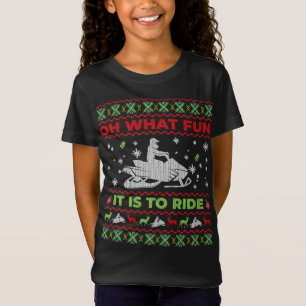 Oh What Fun It Is To Ride Snowmobile Ugly Christma T-Shirt