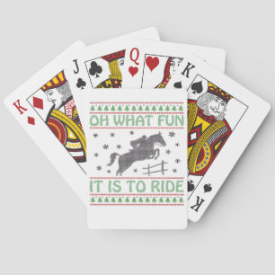 Oh What Fun It Is to Ride Ugly Christmas Horse Playing Cards