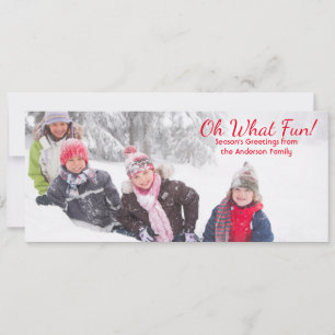 Oh What Fun Photo Red Dots - Photos Card