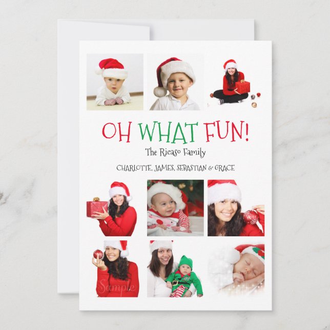 Oh What Fun Photo Template Christmas (Front)