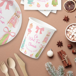 Oh What Fun Pink Nutcracker Birthday Paper Cups