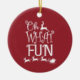 Oh What Fun! Reindeer Christmas Ornament