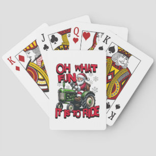 Oh What Fun To is it To Ride Christmas Farmers Playing Cards
