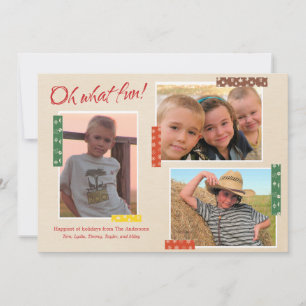 Oh what fun! Washi Frames Holiday 3-Photo Card