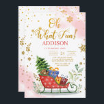 Oh What Fun Winter Birthday Invitation<br><div class="desc">Oh What Fun Winter Birthday Invitation</div>