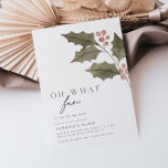 Oh What Fun Winter Kids Birthday Invitation<br><div class="desc">Oh what fun it is to be ONE! Ask your friends and family to join you for your little ones first birthday. This design features watercolor winter berries on a white background with stunning serif and cursive typography.</div>