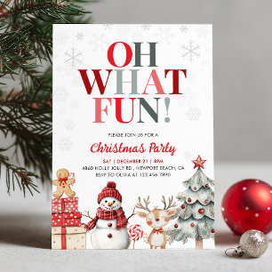 Oh What Fun Winter Wonderland Christmas Party Invitation