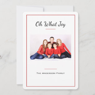 Oh What Joy Christmas Photo Card