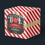"Oh What Joy, It's A Boy!" Christmas Baby Shower Favour Box<br><div class="desc">Celebrate in style with these trendy favour boxes. The design is easy to personalise with your own wording and your family and friends will be thrilled when they receive this fabulous party favour boxes. Matching items can be found in the collection.</div>