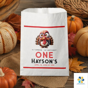Oh what's fun Caricatures  Turkey 1st Birthday Favour Bags