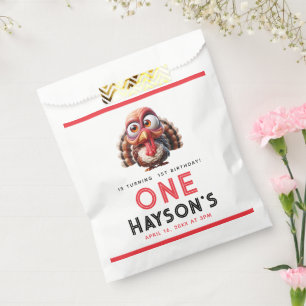 Oh what's fun Caricatures  Turkey 1st Birthday Favour Bags