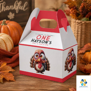 Oh what's fun Caricatures  Turkey 1st Birthday Favour Box