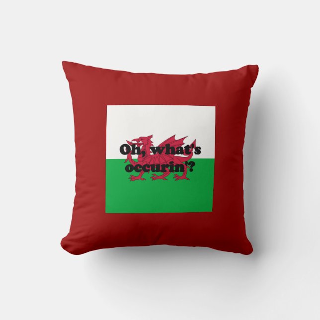 'Oh, what's occurin'?' Cushion (Front)
