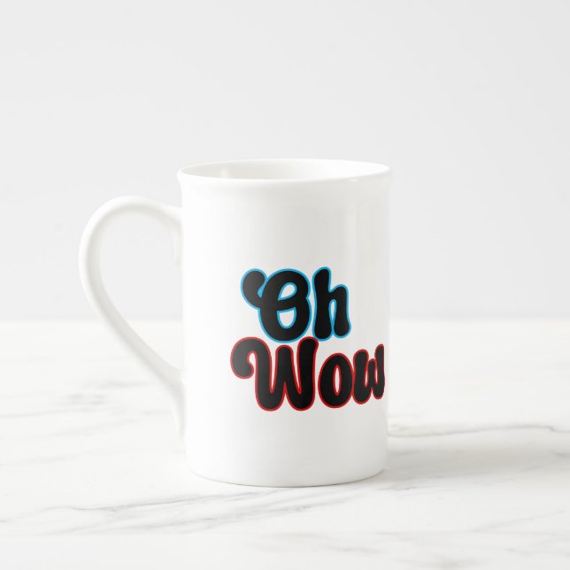 Oh Wow.b Bone China Mug (Left)