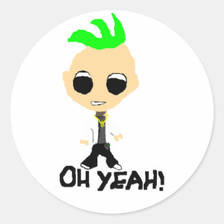 Oh-Yeah!. Classic Round Sticker
