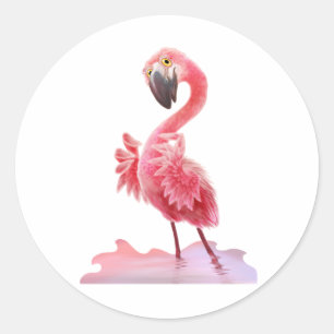 Oh Yeah Flamingo! Classic Round Sticker
