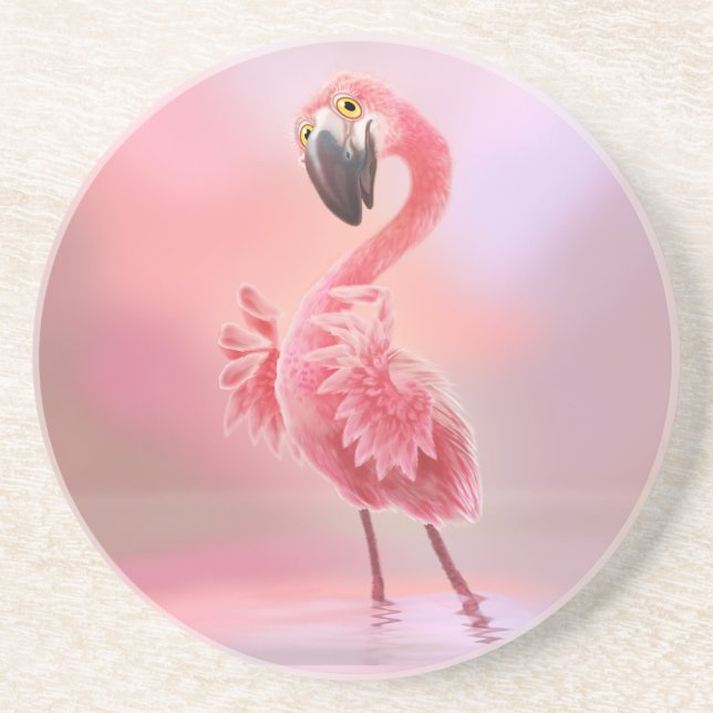 Oh Yeah Flamingo! Coaster (Front)
