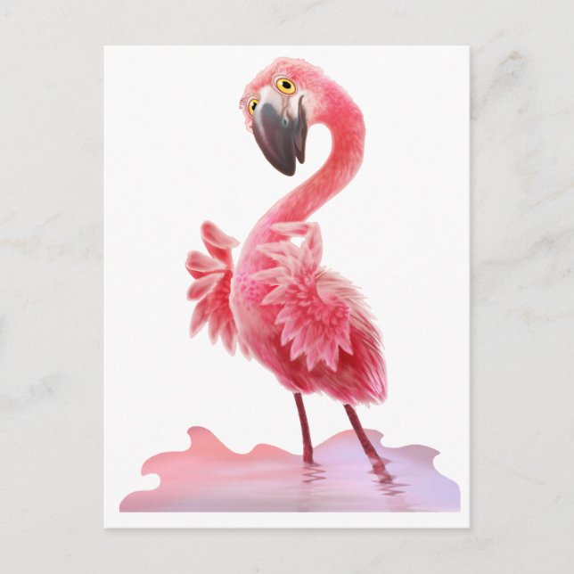 Oh Yeah Flamingo! Postcard (Front)