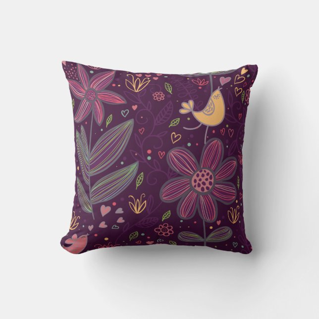 Oh Yellow Birdie Cushion (Front)