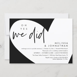 Oh yes we did, Modern Wedding Reception Dinner Invitation