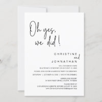 Oh Yes, We Did, Wedding Elopement Dancing Party