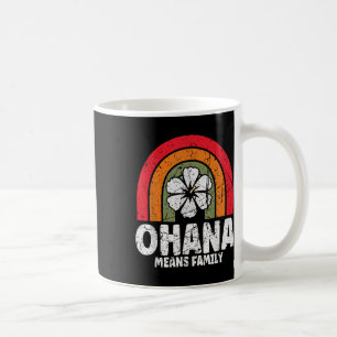Ohana Means Family Hawaii Summer Palm Trees Beach  Coffee Mug