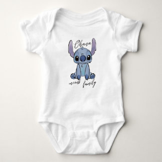 Ohana means family, little stitch, Baby Bodysuits