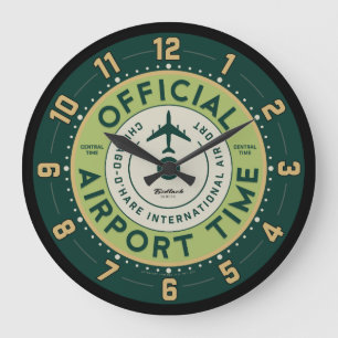 O'Hare Airport Retro Clock