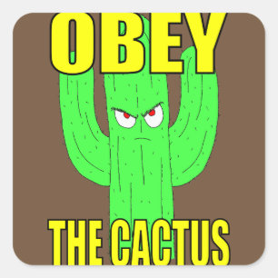 Ohbey The Cactus Square Sticker
