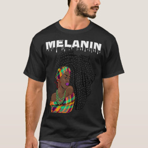 Oheneba Drippin Melanin Black Queen Pride Africa T-Shirt