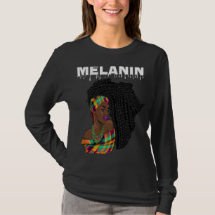 Oheneba Drippin Melanin Black Queen Pride Africa T-Shirt